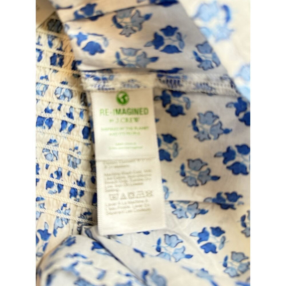 NWT J.Crew Smocked Tie-Shoulder Floral Cotton Tank – Size M - Picture 9 of 9